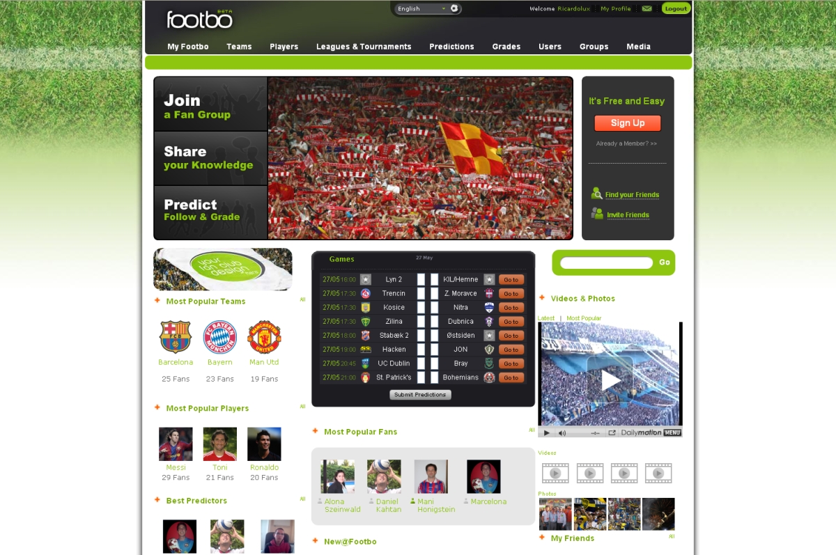Footbo Homepage